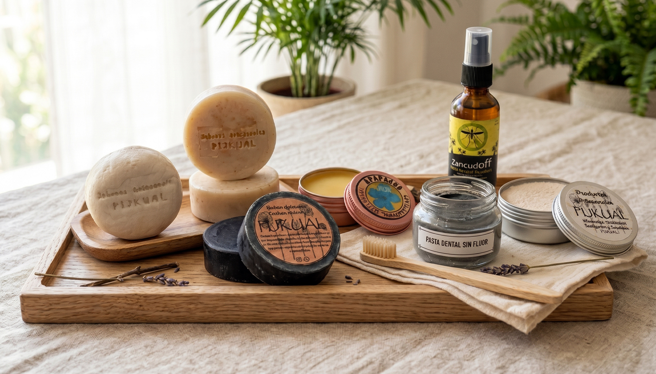 Canasta Cuidado Personal con shampoo, jabones naturales y más